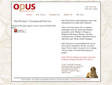 Tablet Screenshot of opusperformancetours.com